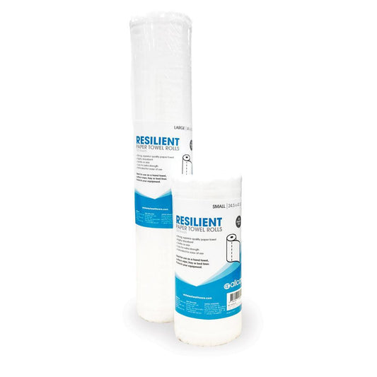 Resilient Paper Towel Rolls – 2-Ply, Perforated, Highly Absorbent, Gentle on Skin, Ideal for Clinics & Salons