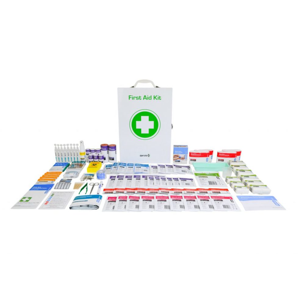 Metal Tough Food & Beverage First Aid Kit – Wall-Mountable and Key-Lockable