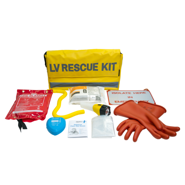 Low Voltage Rescue Kit – AS4836 Compliant | 1000V Insulating Gloves & 15kV Rescue Hook | Electrician Safety Kit
