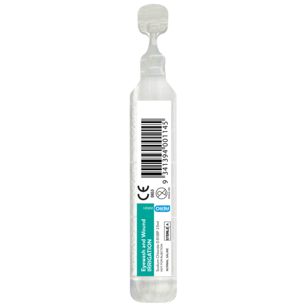 AEROWASH Sodium Chloride Eyewash Ampoule 15ml Carton / 250