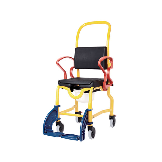 Rebotec Augsburg Kids Shower Commode Chair with Soft Seat & Adjustable Foot Support - German Designed