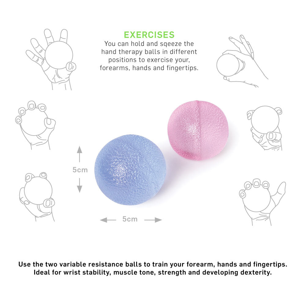Hand Massage Therapy Ball Set for Strength & Dexterity