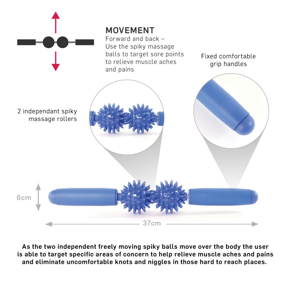 Spiky Double Massage Ball Roller for Targeted Muscle Relief