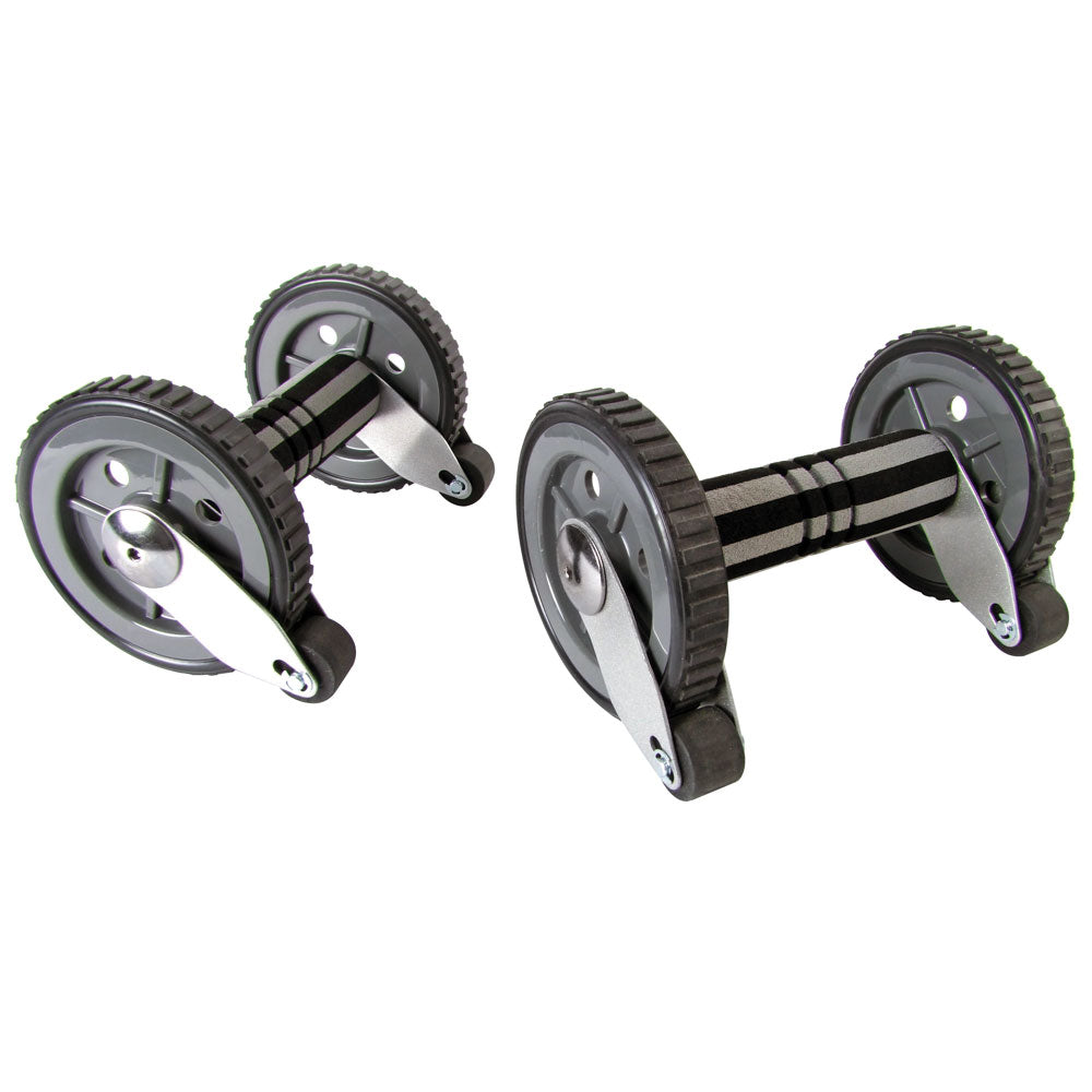 Twin Ab Roller Wheels with Kneel Pad for Core Workouts