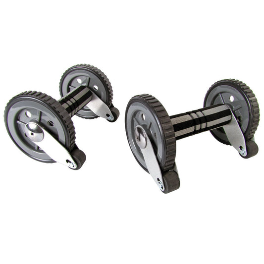 Twin Ab Roller Wheels with Kneel Pad for Core Workouts