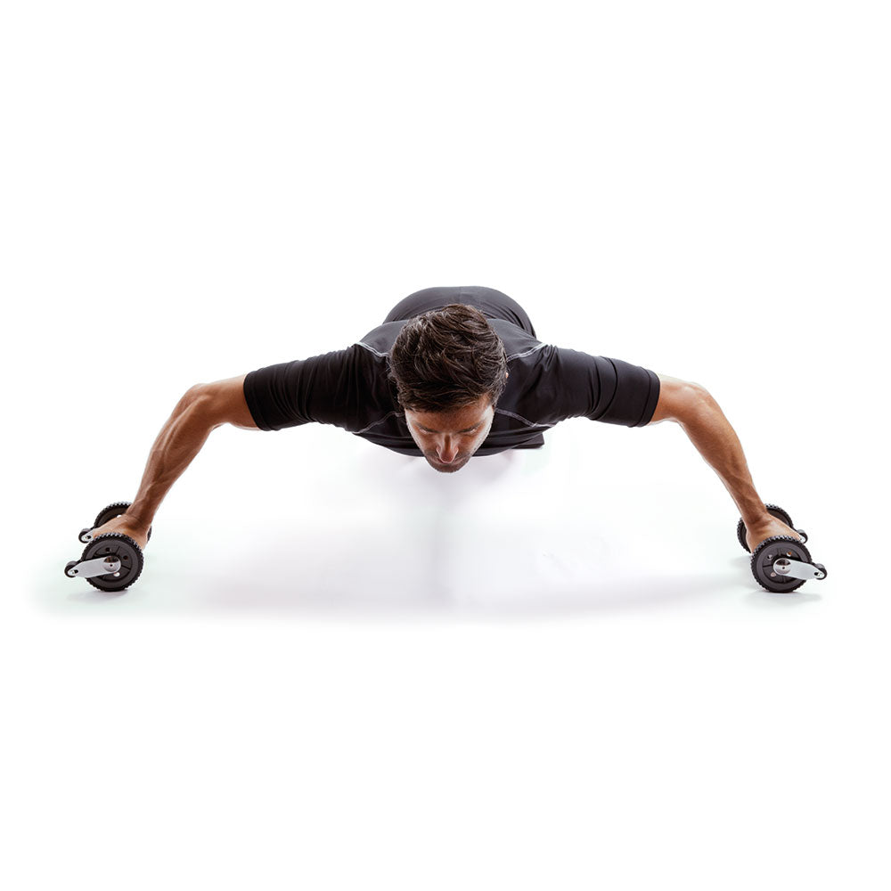 Twin Ab Roller Wheels with Kneel Pad for Core Workouts