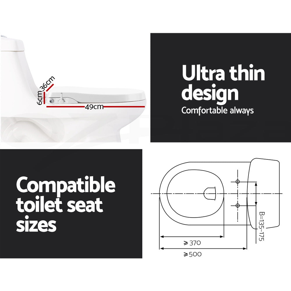 Non Electric Bidet Toilet Seat Cover Auto Smart Water Wash Dry