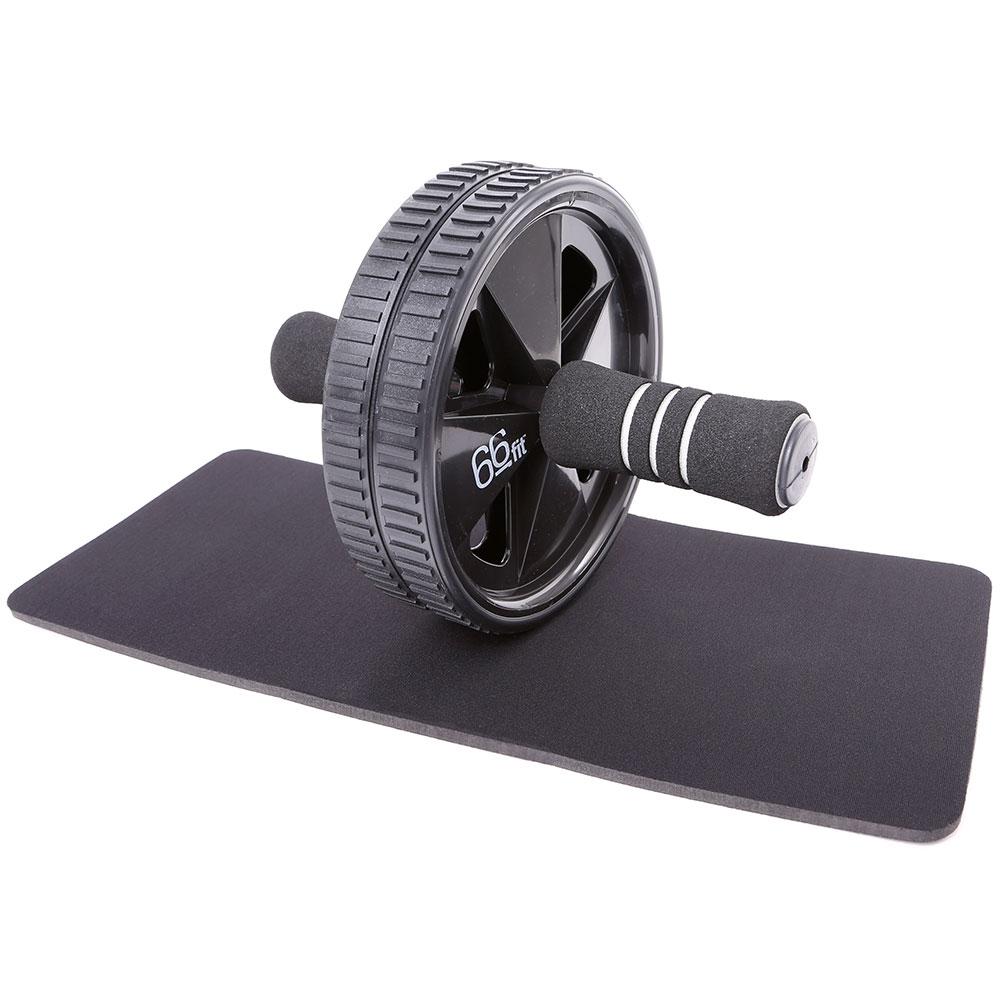 66fit Abdominal Roller Wheel & Kneel Pad for Core Strength Training | Home Fitness Essential