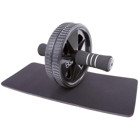 66fit Abdominal Roller Wheel & Kneel Pad for Core Strength Training | Home Fitness Essential