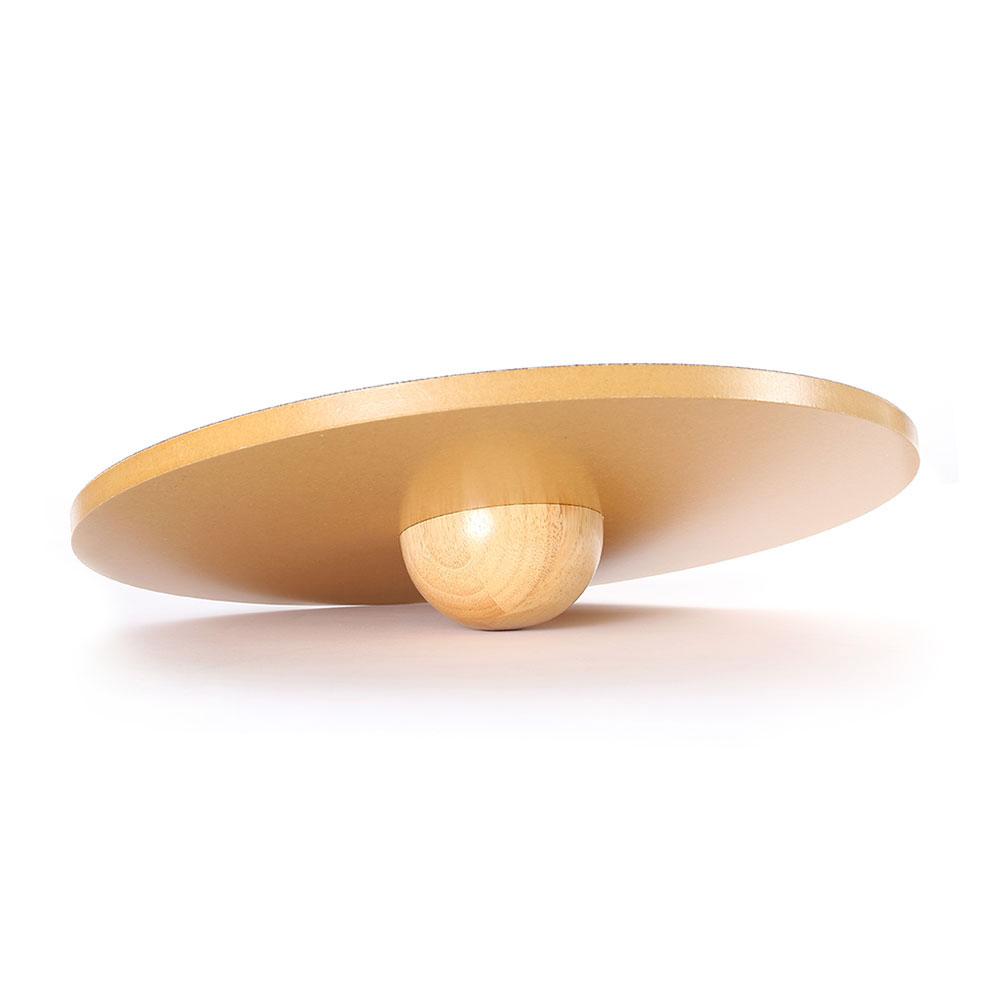 Wooden Balance Board with PVC Surface - 50cm Stability Trainer for Injury Recovery & Sport