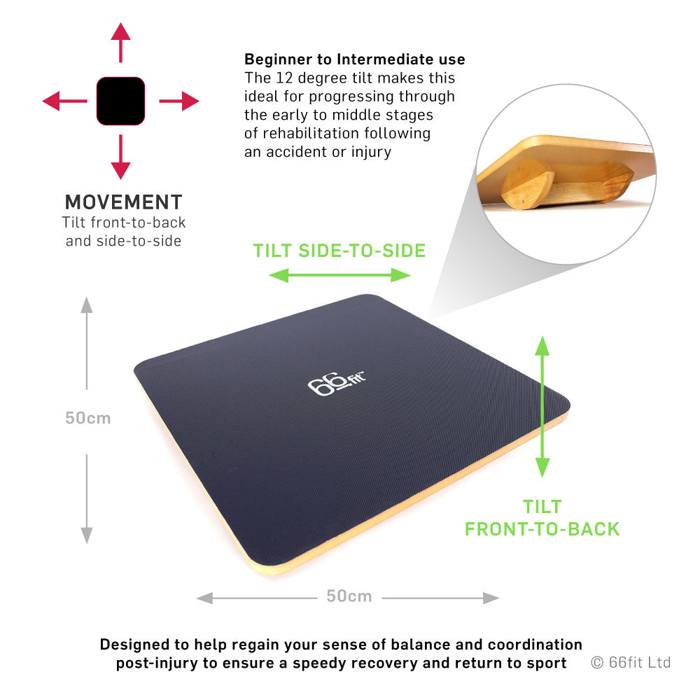 Rocker Board PVC Surface for Balance & Rehab - 50cm