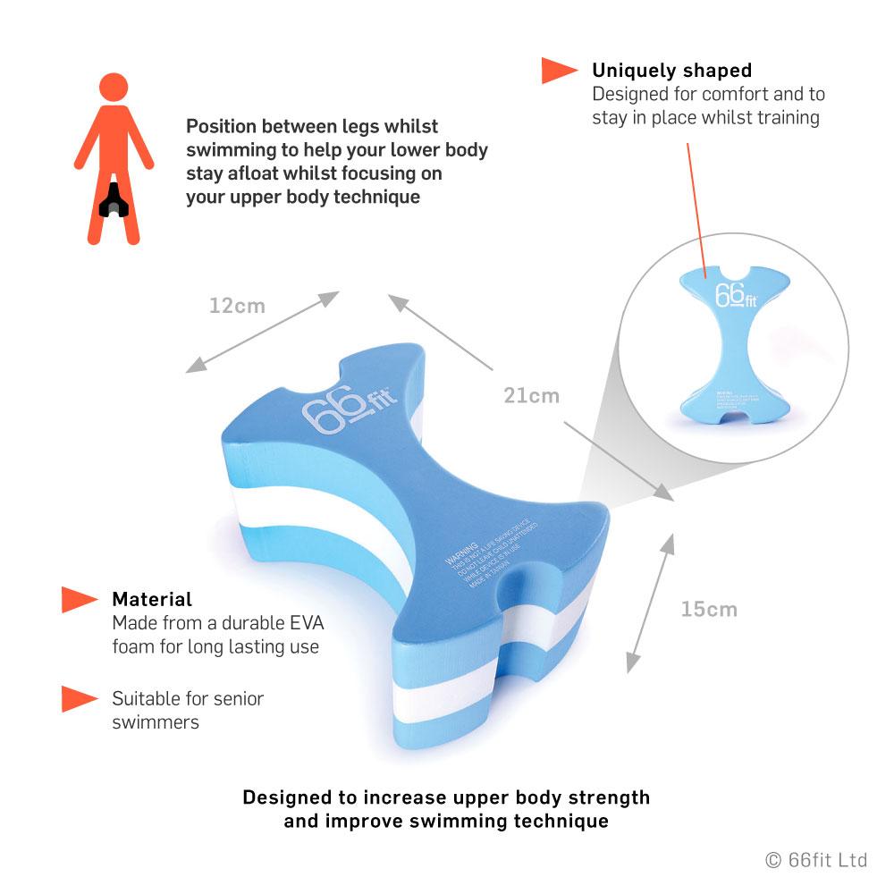 66fit Contoured Swimming Pull Buoy Float