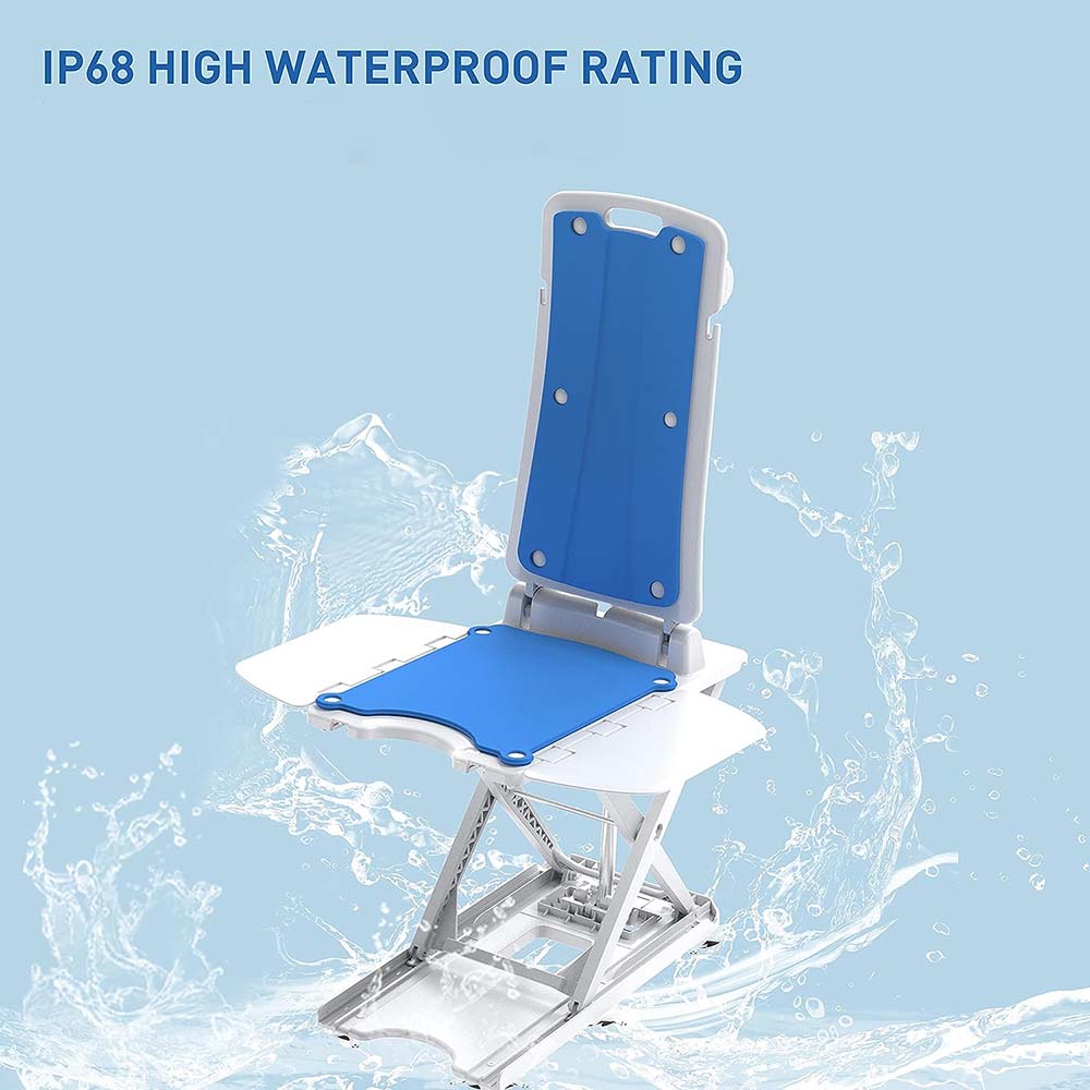 Battery-Powered Bath Lift Chair -  Auto Reclining and Adjustable, Safe and Comfortable for Elderly and Limited Mobility