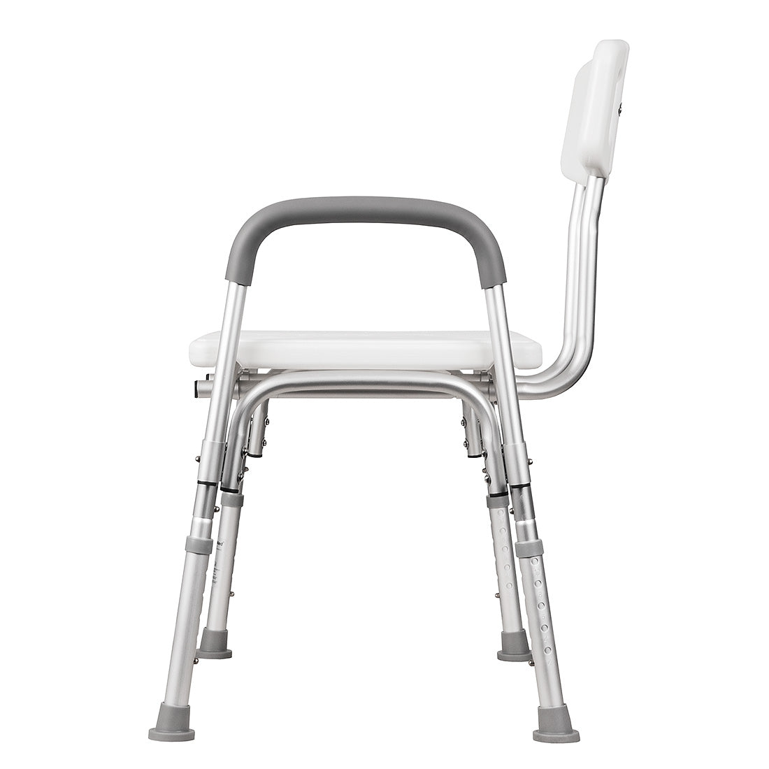 Adjustable Height Bath Transfer Bench with Backrest & Removable Arm - Safe & Comfortable Shower Support