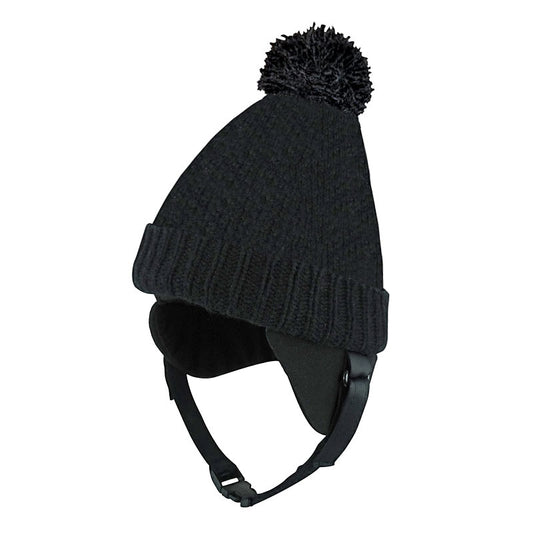 Adjustable Neoprene Beanie Head Protector with Wool Knit Cover - Discreet Helmet Alternative