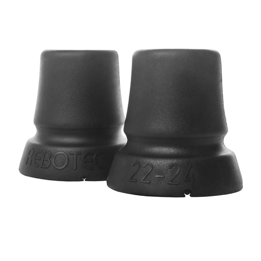 Rebotec Big Foot 22mm Crutch Tips - Non-Slip Ferrules for Enhanced Stability (Pair)
