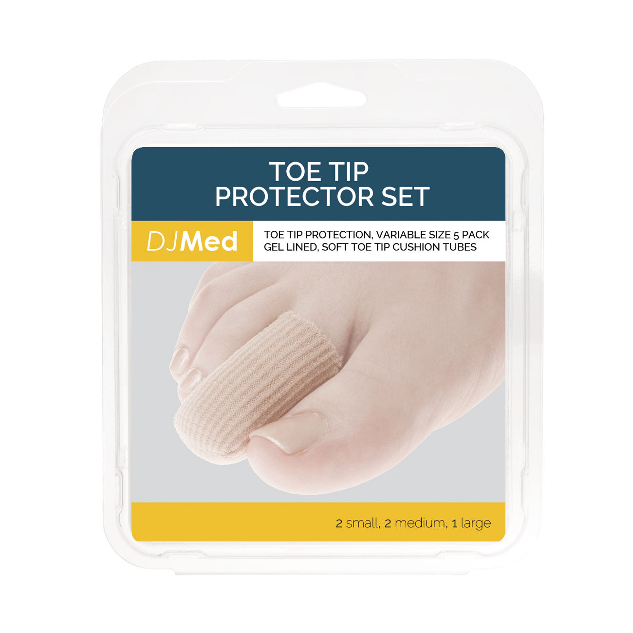Toe Tip Tube Protectors – Gel-Lined Fabric Sleeves