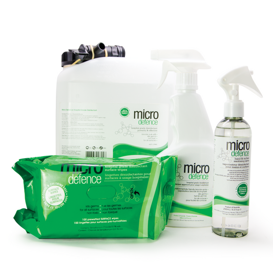 Micro Defence Hand & Surface Sanitising Spray – 75% Alcohol, WHO-Recommended Formula, Available in 250ml & 5L