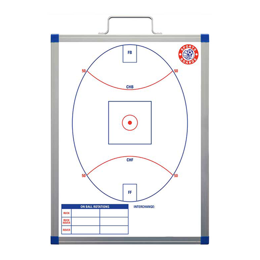 AFL Coaches Board with Magnetic Whiteboard