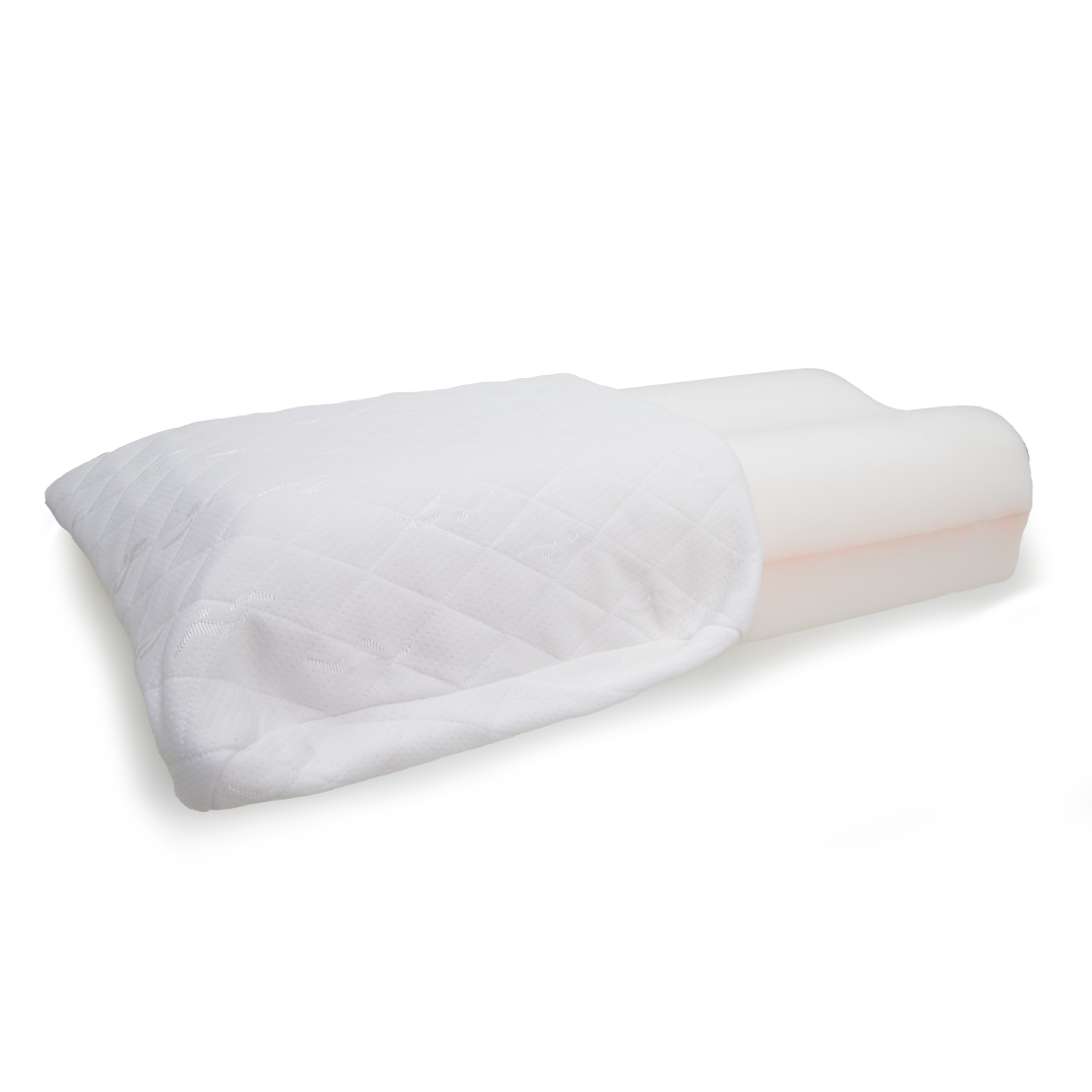 Therapeutic Contoured Pillow - Firm, Small, Cervical Support, Washable, Dual Height, Ideal for Adults