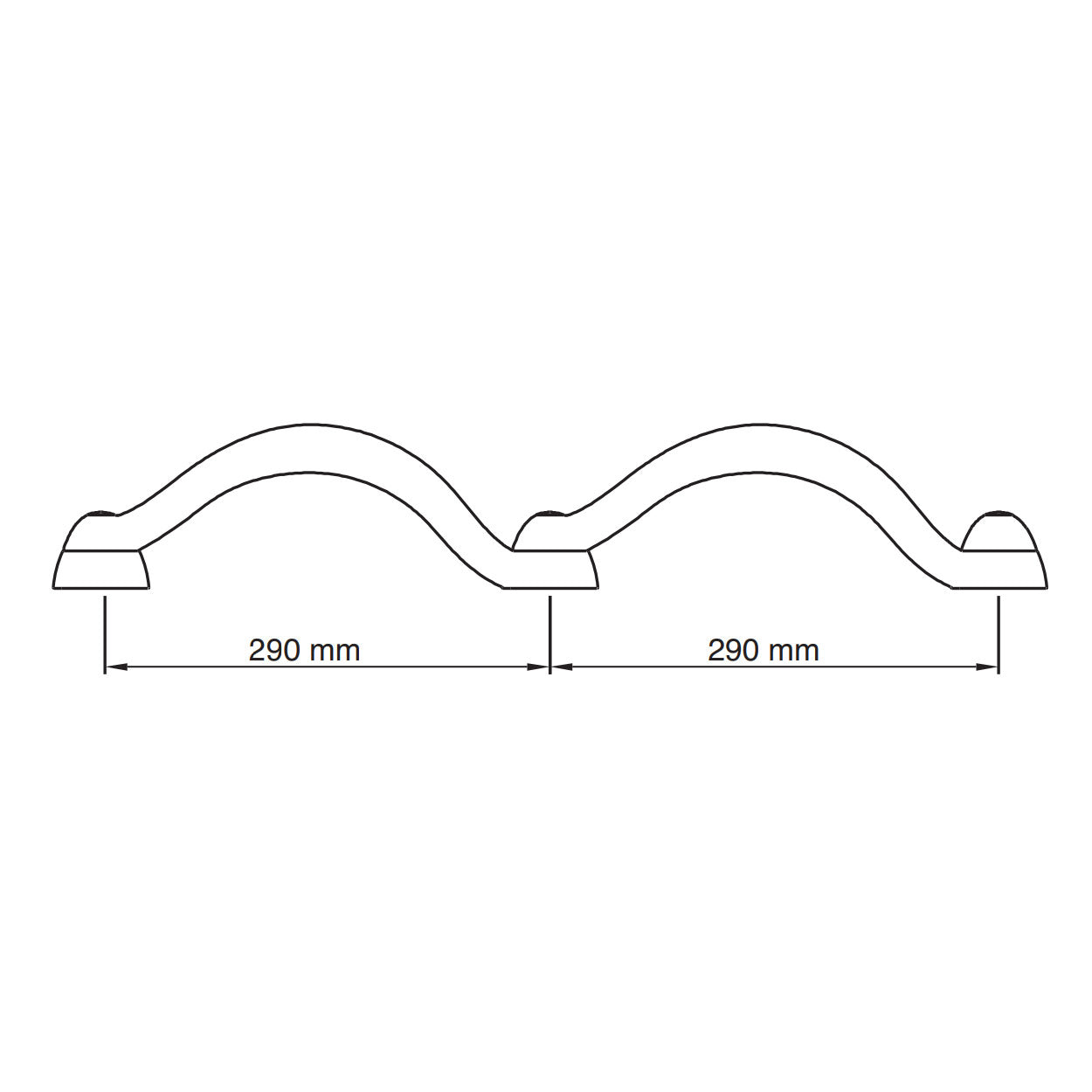 Cascade Modular Safety Grab Rails - Concealed Fittings, Versatile Bathroom Design, Customisable Shapes