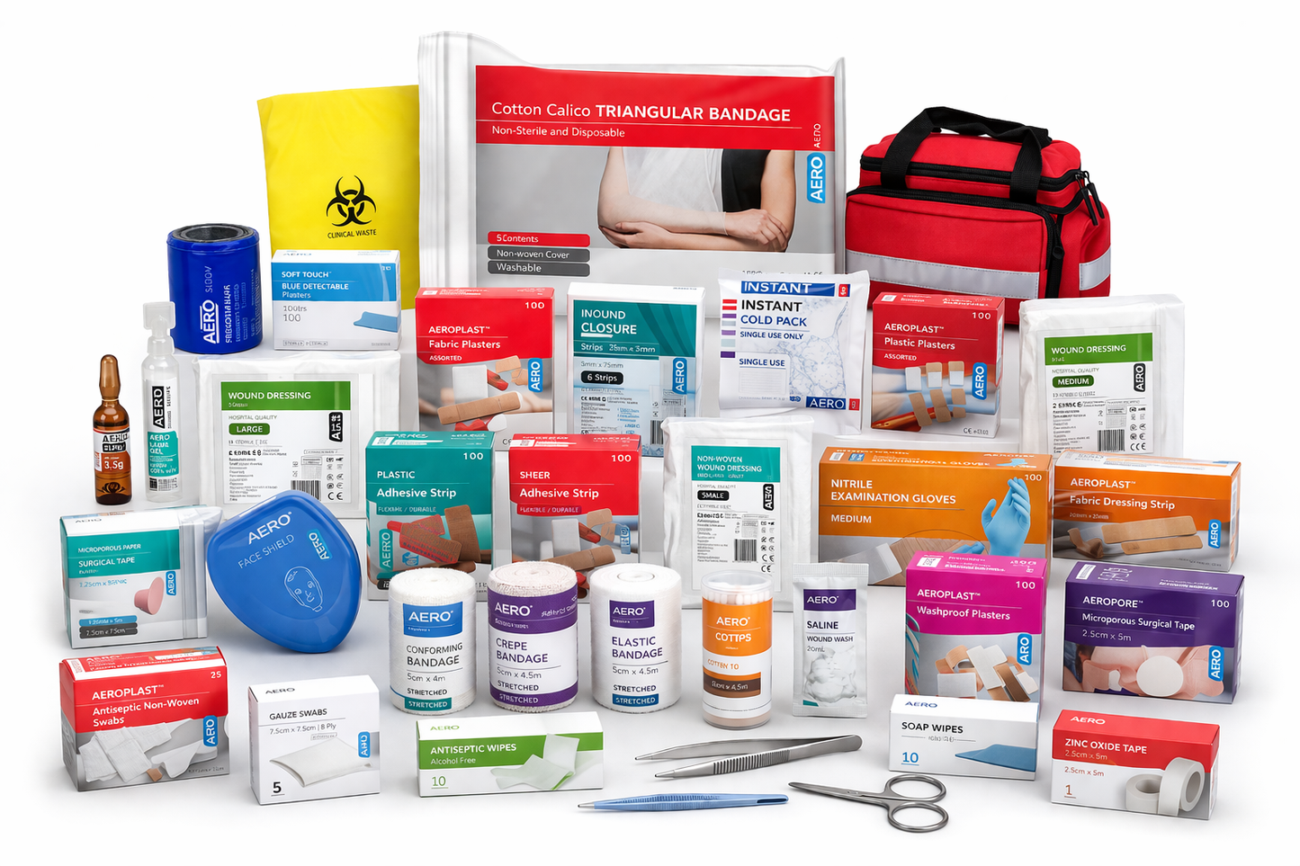 Large Red Trauma First Aid Kit - Softpack 49x30x28.5cm