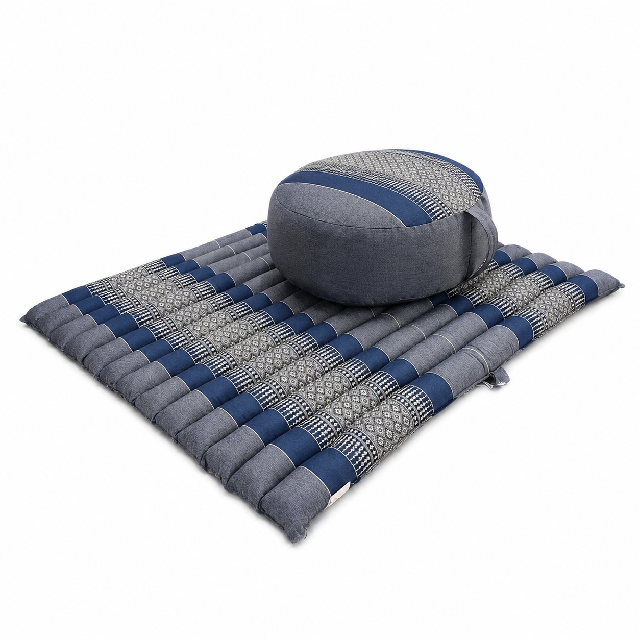 Handmade Zafu & Zabuton Meditation Set – Organic Kapok Round Cushion and Mat for Posture Support