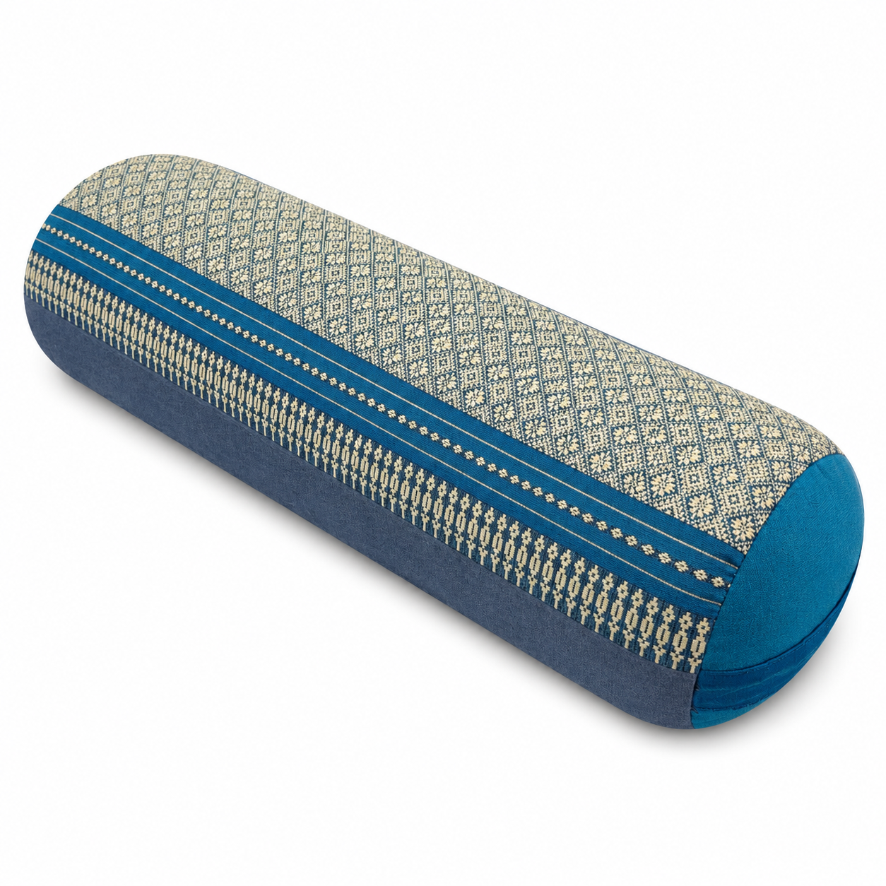 Handmade Round Yoga Bolster Block – Organic Kapok Filled Meditation Cushion for Back Support and Shavasana