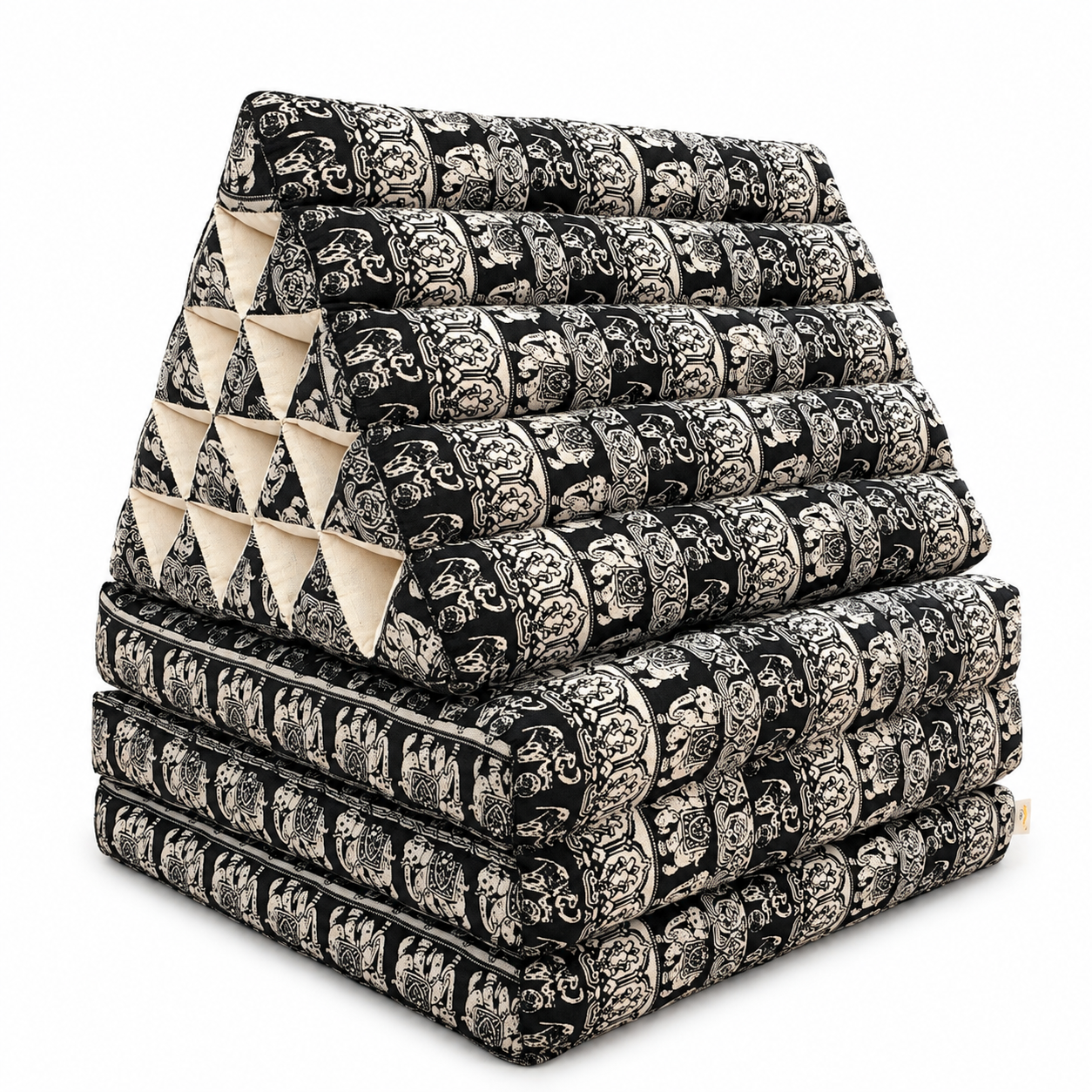 Jumbo Thai Triangle Pillow 3‑Fold – Handmade Kapok Daybed Cushion | Fold-Out Floor Mattress