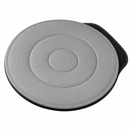 Gray 360 Rotating Car Seat Cushion 53cm - Swivel Mobility Aid for Seniors