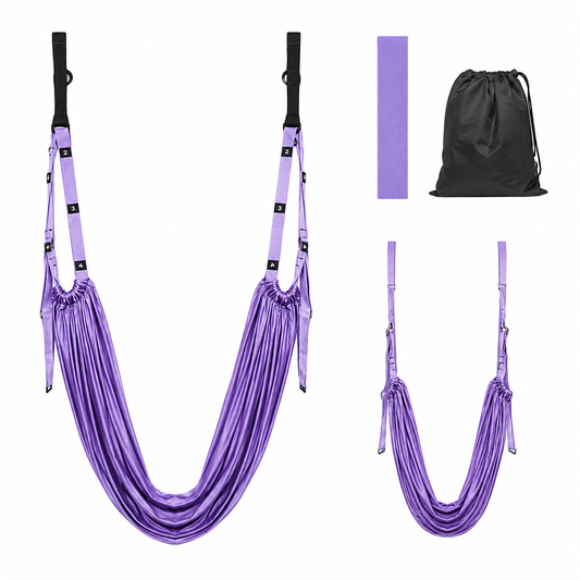 Purple Fitness Yoga Strap Band Waist Trainer Leg Door Swing Adjustable Ballet Dancer