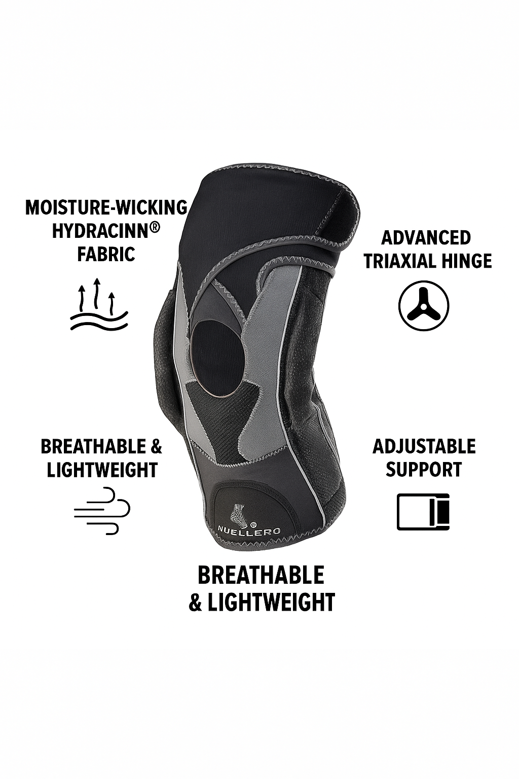 Mueller Hg80 Premium Hinged Knee Brace, Ultra-Comfortable Support