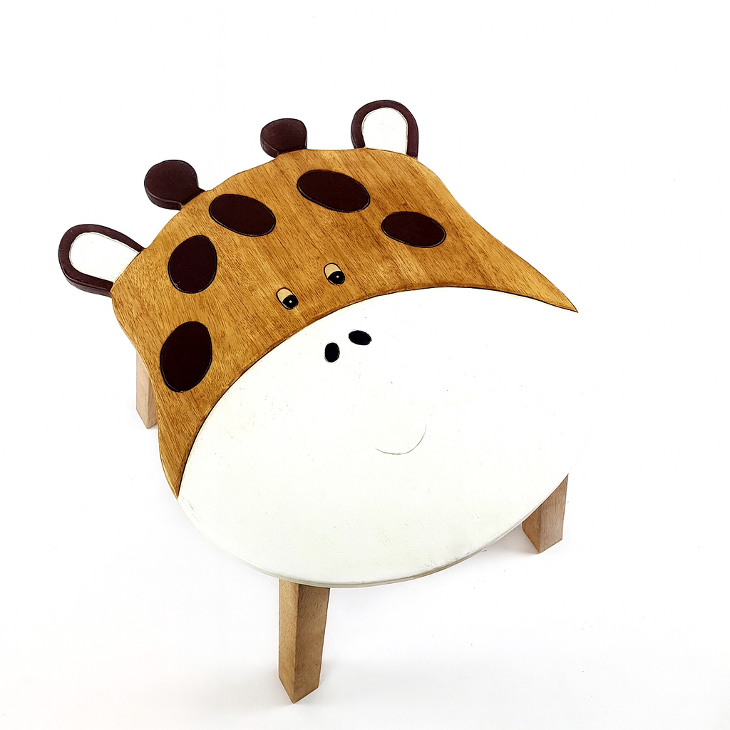 Kids Wooden Table – Giraffe Design - Handmade Solid Hardwood