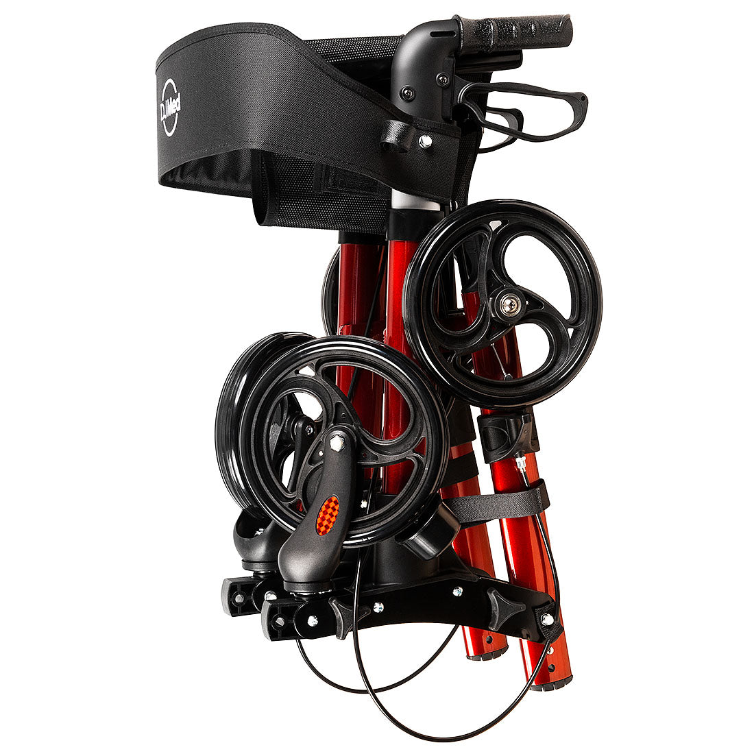 Euro Walker 4-Wheeled Rollator - Lightweight, Adjustable Aluminium Walker with Padded Seat