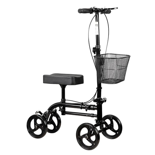 Knee Walker Scooter for Adults & Seniors - Crutch Alternative with Adjustable Height & Easy Maneuverability