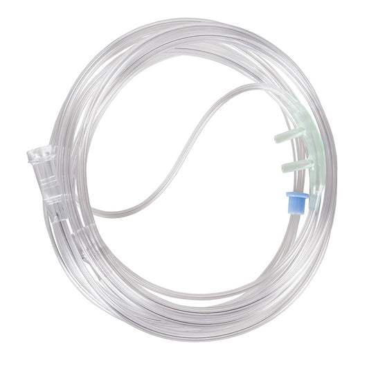 Oxygen nasal cannula — adult size, soft flexible tubing