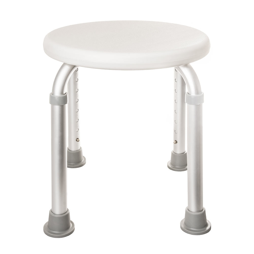 Adjustable Round Shower Stool with Non-Slip Feet and Lightweight Design, Ideal for Australian Bathrooms