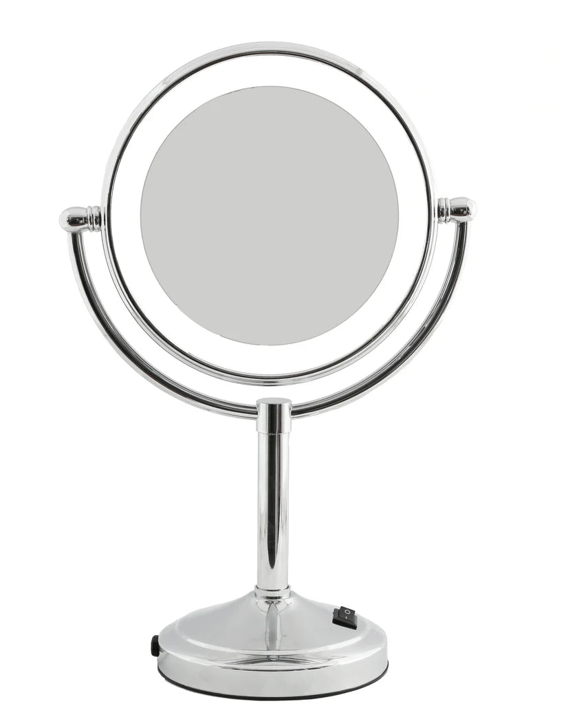 5X & 1X Wall Mounted Magnifying Makeup Mirror – Chrome
