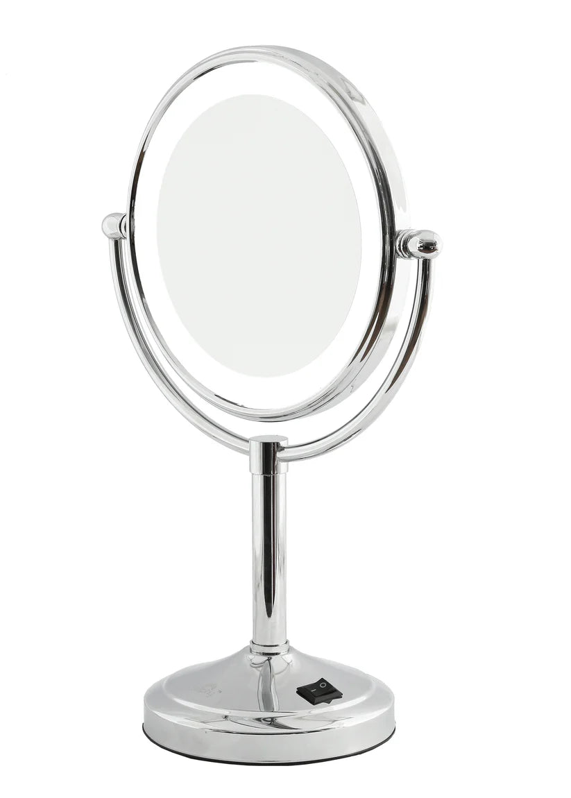 5X & 1X Wall Mounted Magnifying Makeup Mirror – Chrome