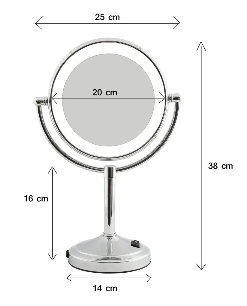 5X & 1X Wall Mounted Magnifying Makeup Mirror – Chrome