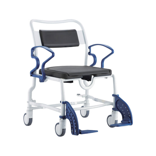 Rebotec Dallas - Extra Wide Bariatric Shower Commode Chair with 200kg Capacity, German Designed