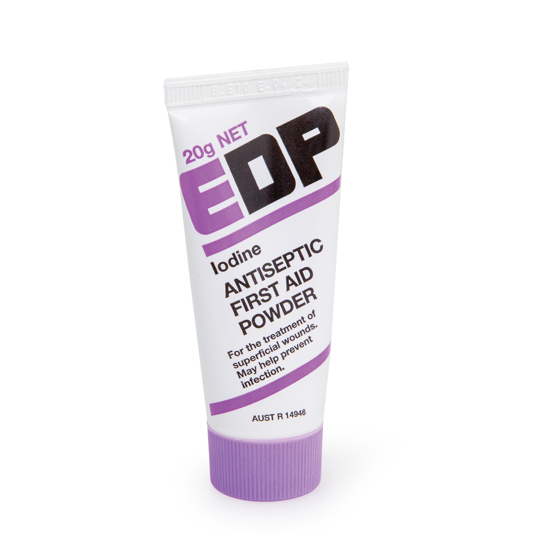 Buy EDP Antiseptic First Aid Powder 20g Tube - Povidone-Iodine Formula, Ideal for Healing Superficial Wounds