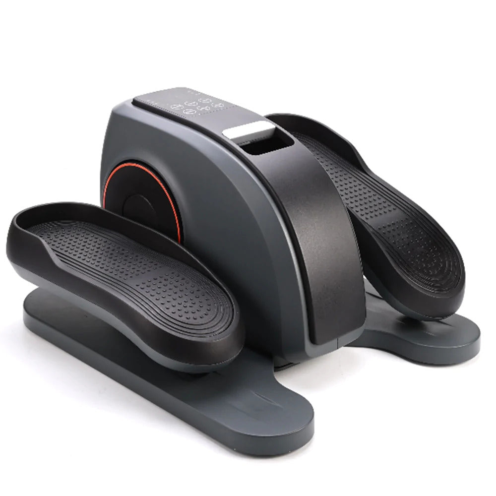 FORCE under desk electric elliptical pedal trainer with LCD display in black and red