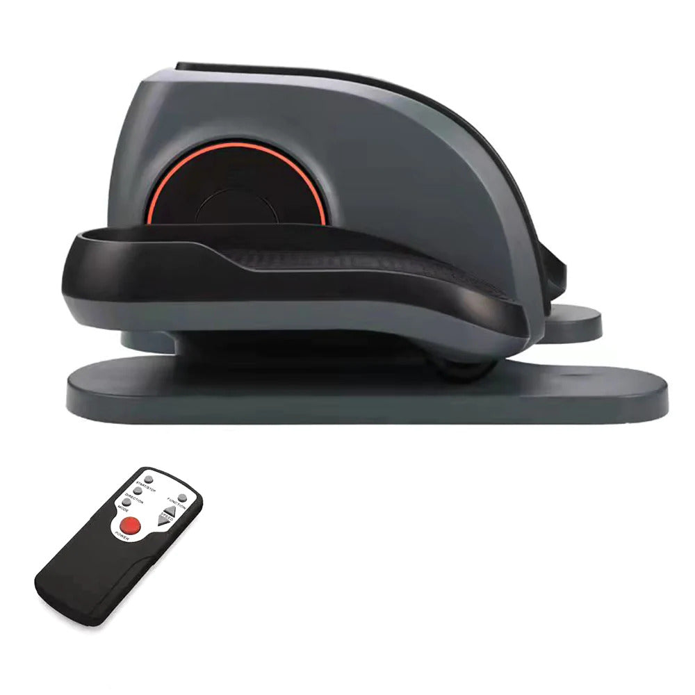 FORCE under desk electric elliptical pedal trainer with LCD display in black and red