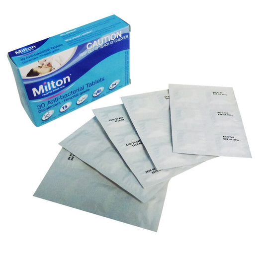 Milton Antibacterial Tablets 30 Pack - Effective 24-Hour Sterilisation Solution