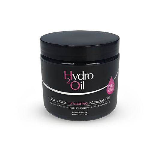 Hydro 2 Oil Grip n Glide Unscented Massage Gel Professional Therapeutic Gel for Massage Therapists