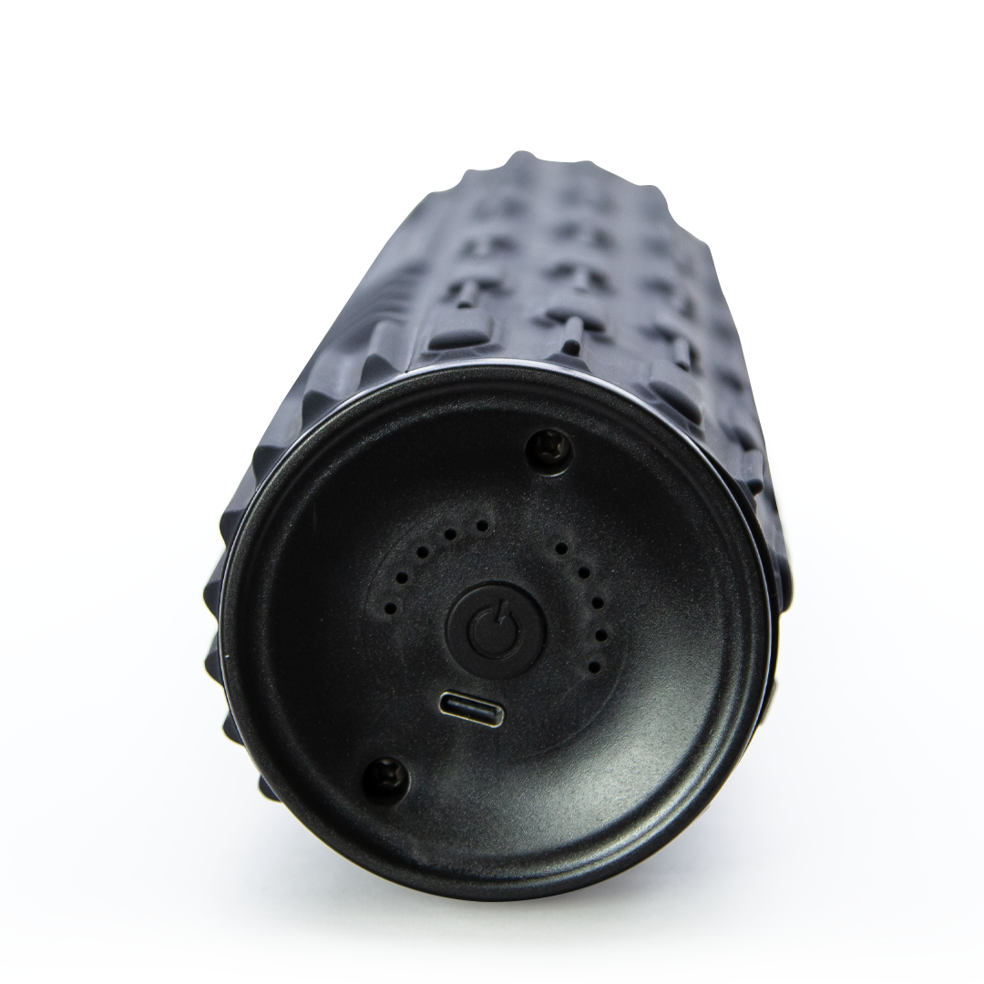 Hi5 Black Vibrating Foam Roller for Gym & Training - 5 Speeds, Rapid Muscle Recovery, Rechargeable