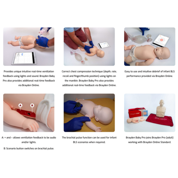 BRAYDEN Manikin LED Baby Pro