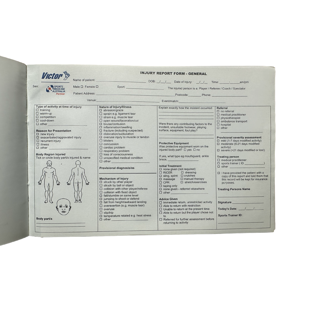 Injury Report Forms TRIPL (50)