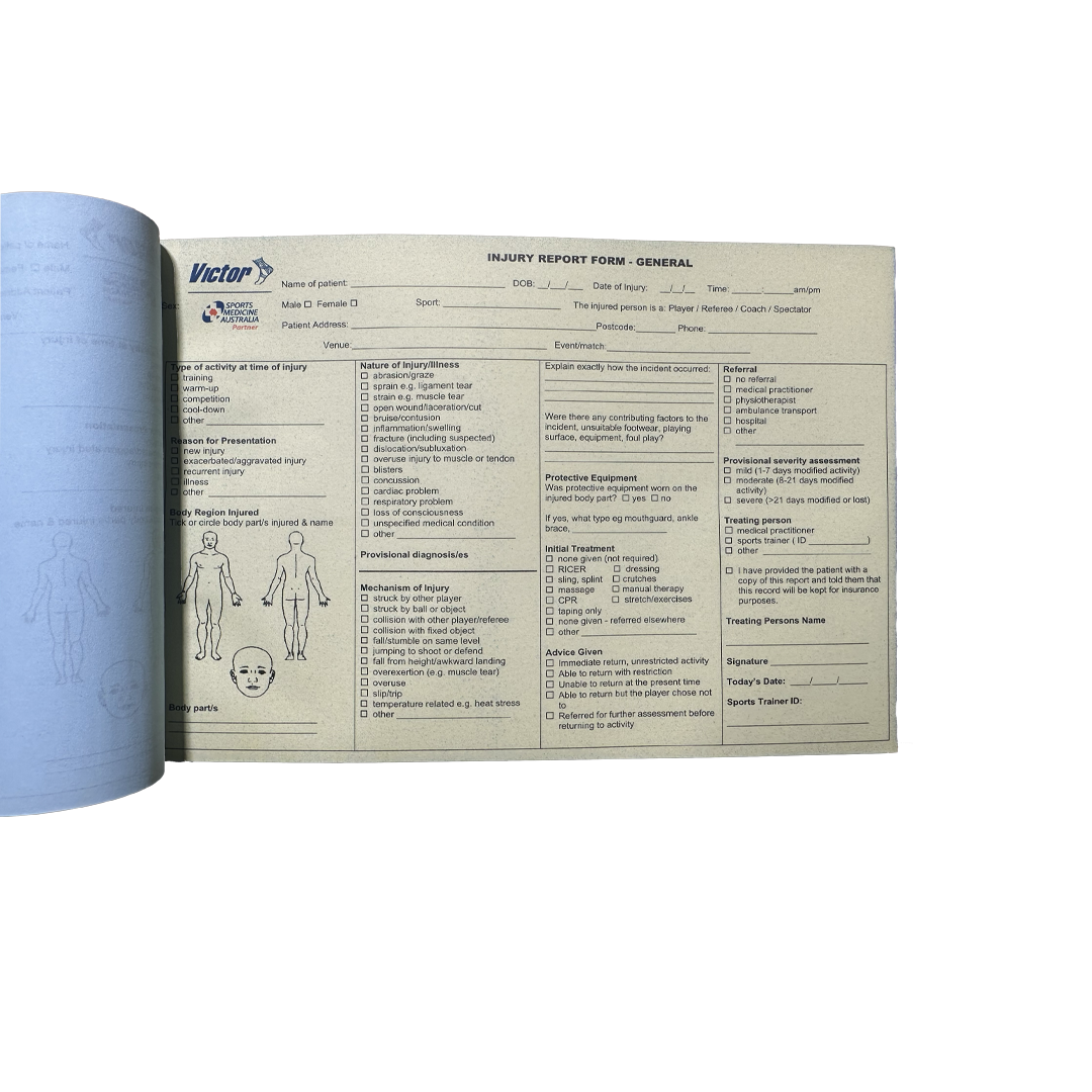 Injury Report Forms TRIPL (50)